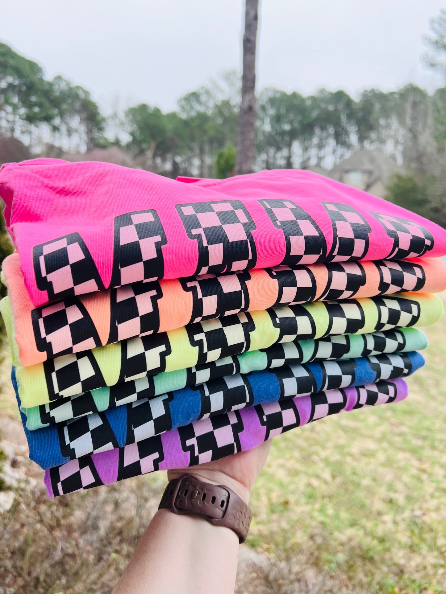 Neon Checkered Mama