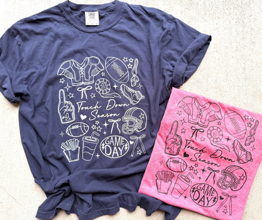 COMFORT COLORS Game Day Doodle Tee - RTS